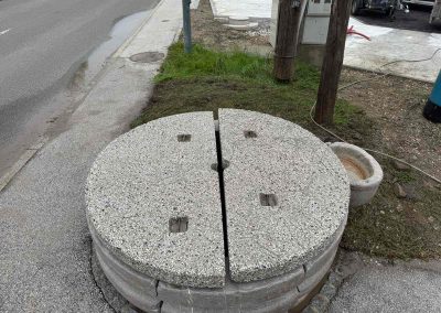 Peskanje vodnjaka v Mengšu